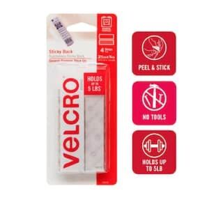 VELCRO Brand Sticky Back Small Nylon Hook and Loop Fastener 7/8 in. L 12 pk